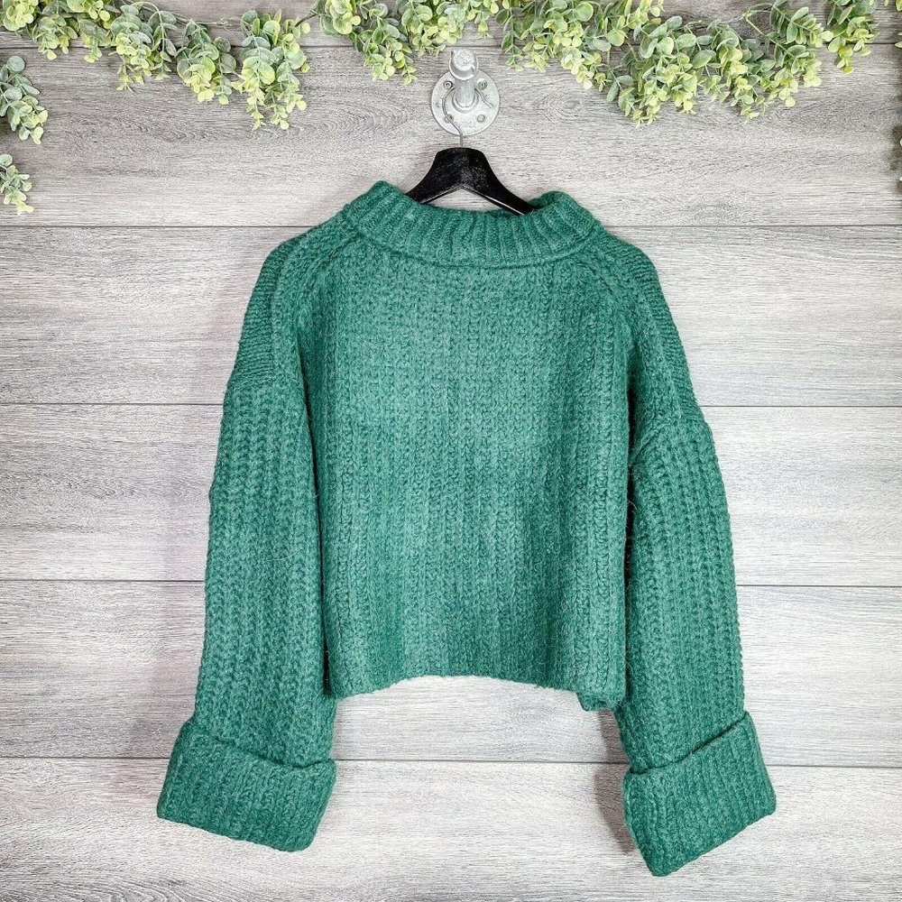 FREE PEOPLE NWT Spearmint Pine Alpine Knit Sweater - Picture 2 of 5